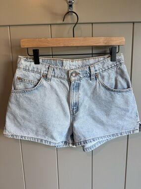 Vtg Levis Jean Shorts Women Junior Size 9 Slim Fit 912 90s 1997 Light Wash